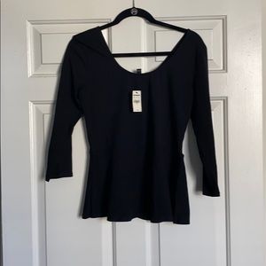3/4 sleeve peplum top